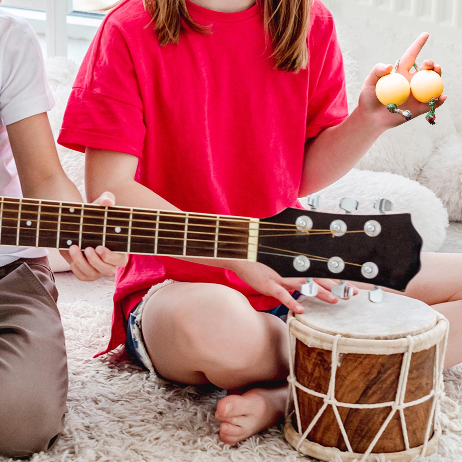 Musical Instrument Rattle - 1 Pair ABS Rhythmic Sand Ball