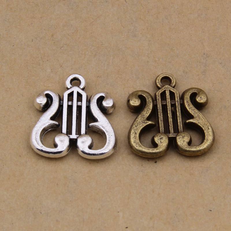 Musical Instrument Ancient - 100pcs 17x16mm Zinc Alloy Ancient Musical