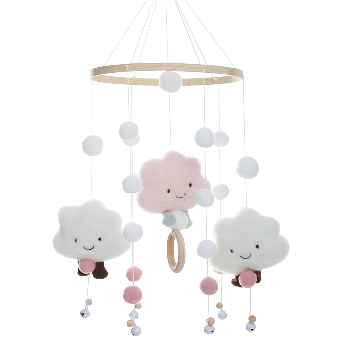 Musical Instrument Rattle - Mobile Wind Chimes with Cloud Doll