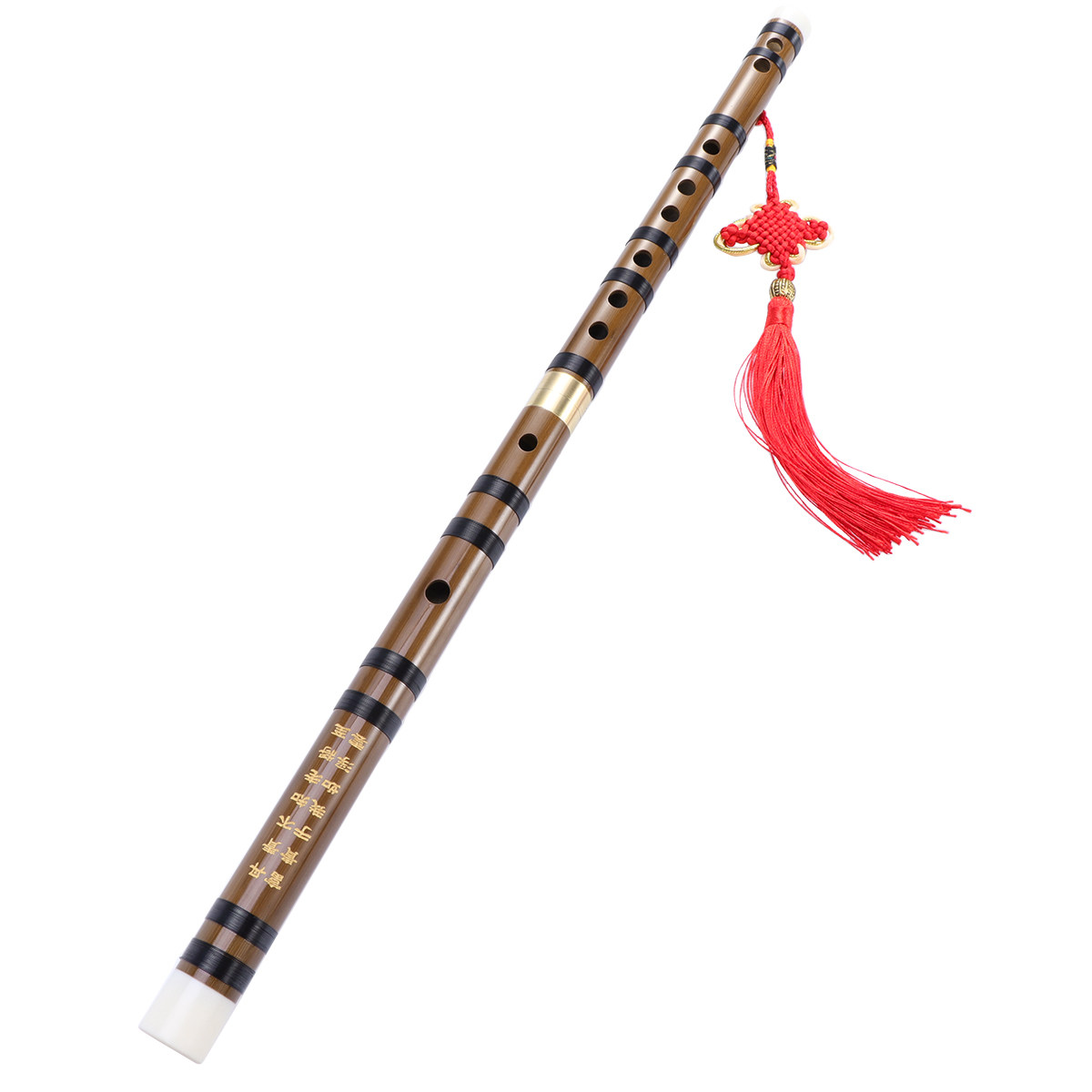 Musical Instrument Fife - Bamboo Flute Yellow Brass Handmade Traditional