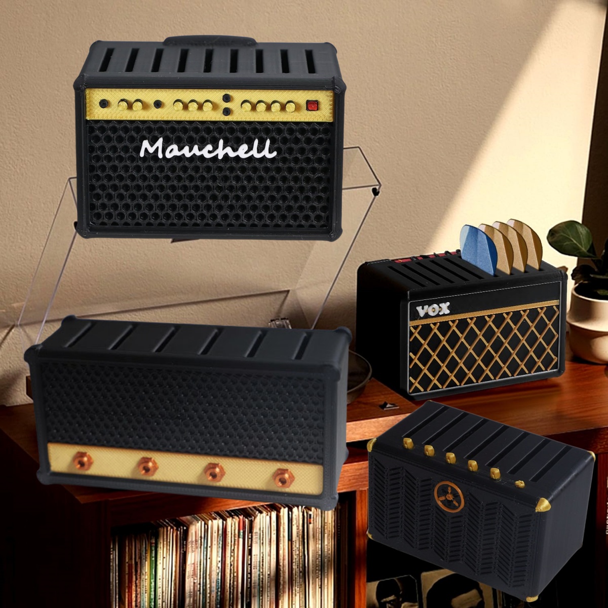 Musical Instrument Cajon - Guitar Pick Holder, 3D Printed Amp