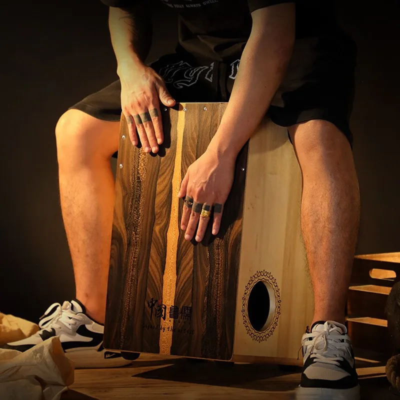 Musical Instrument Cajon - Solid Wood Cajon Box Drum Professional