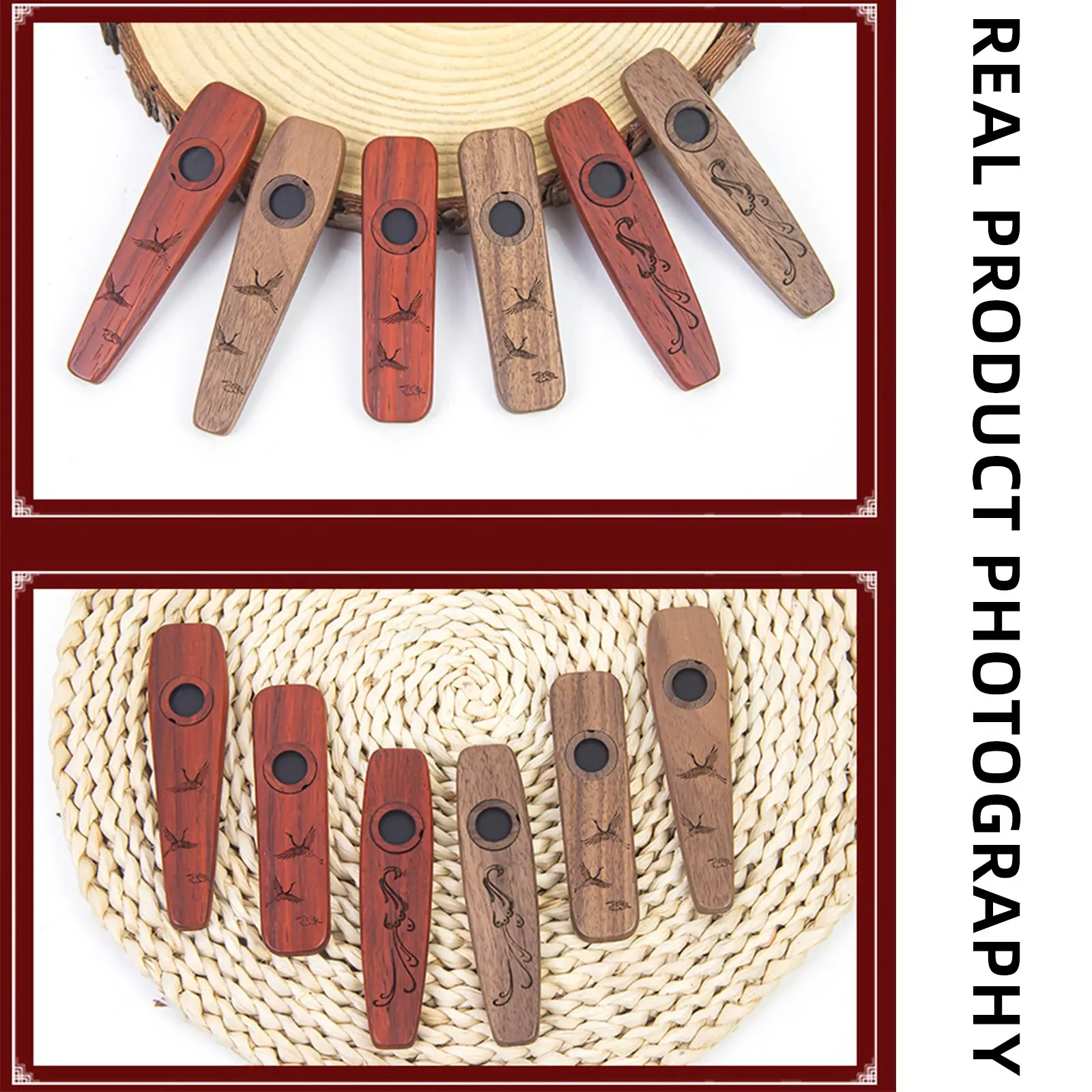 Musical Instrument Kazoo - 2025 New Wooden Kazoo Gift Set