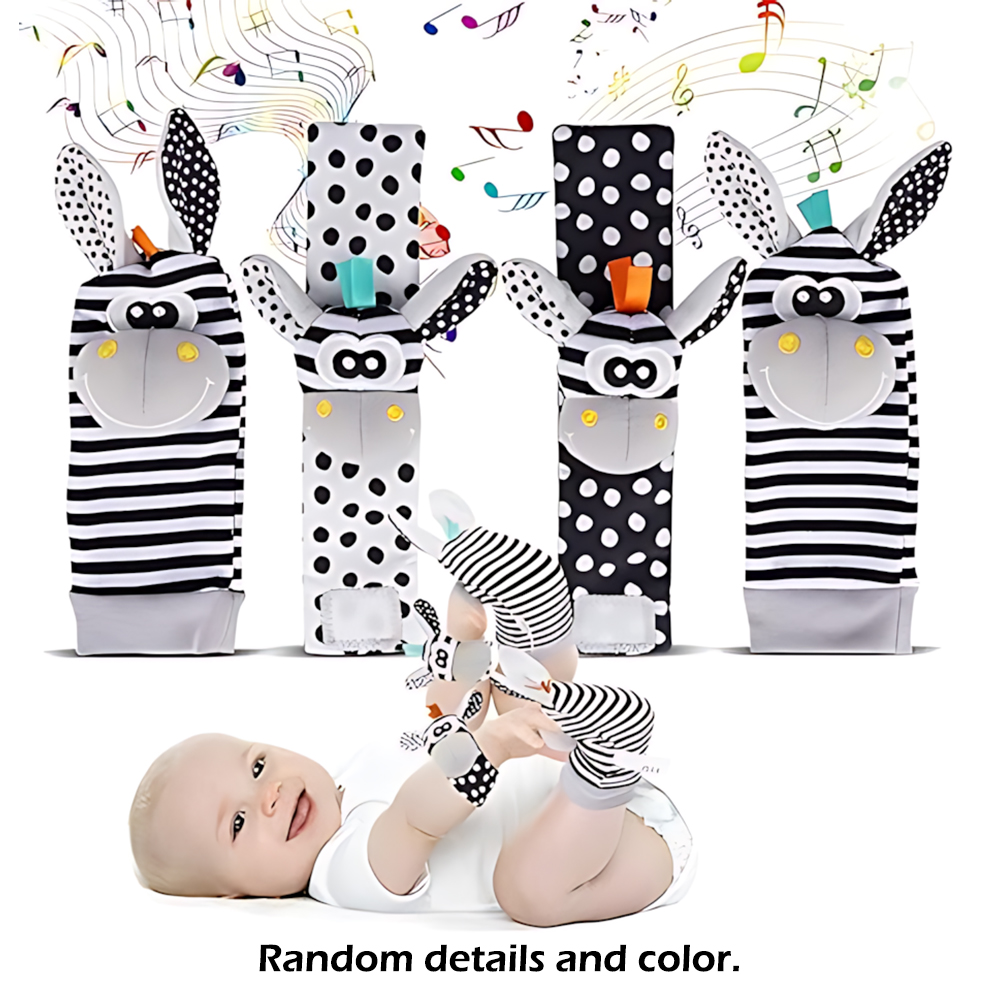 4pcs/Set Baby Infant Wrist Rat - Musical Instrument Rattle 评论和价格