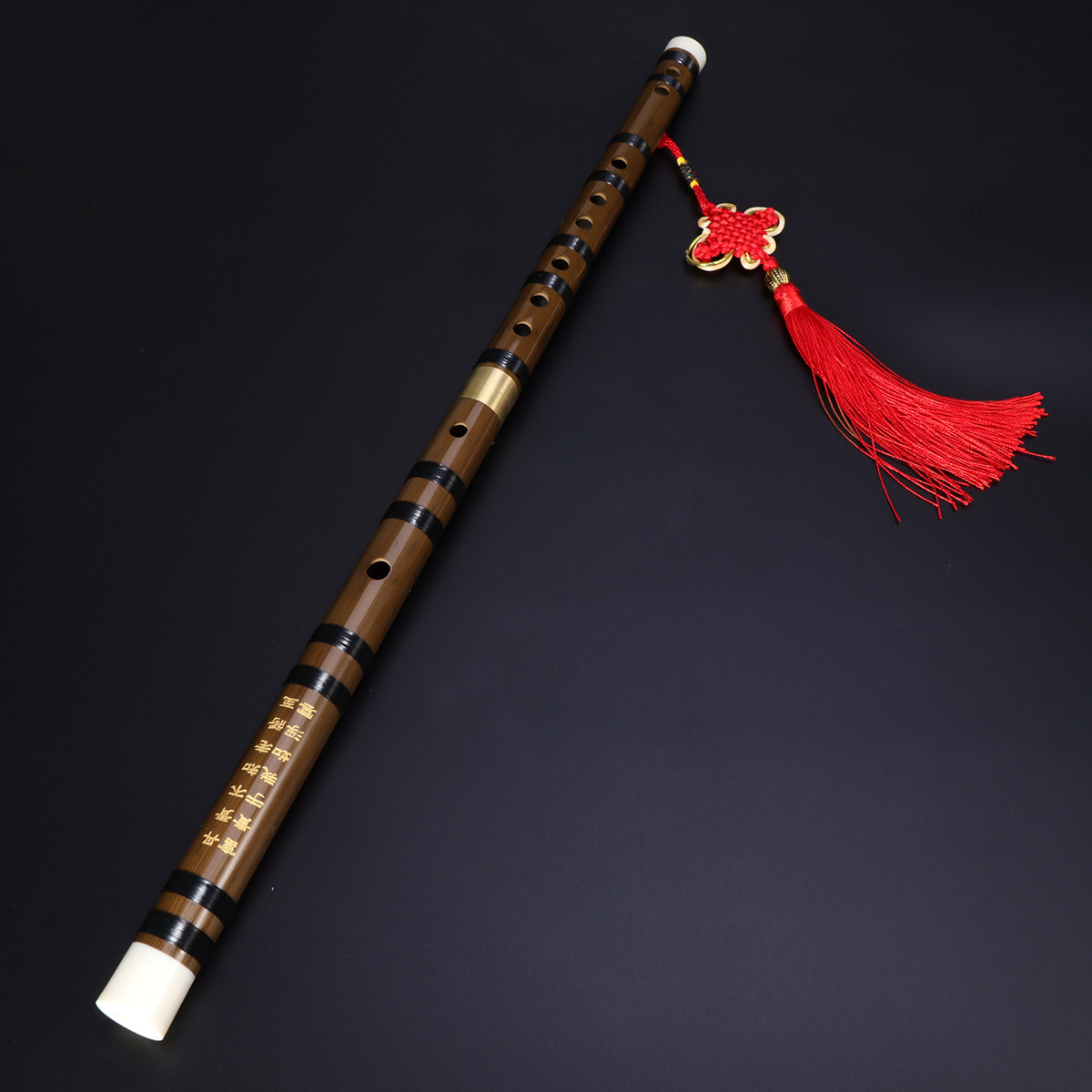 Bamboo Flute Hand Carved Yello - Musical Instrument Fife 评论和价格