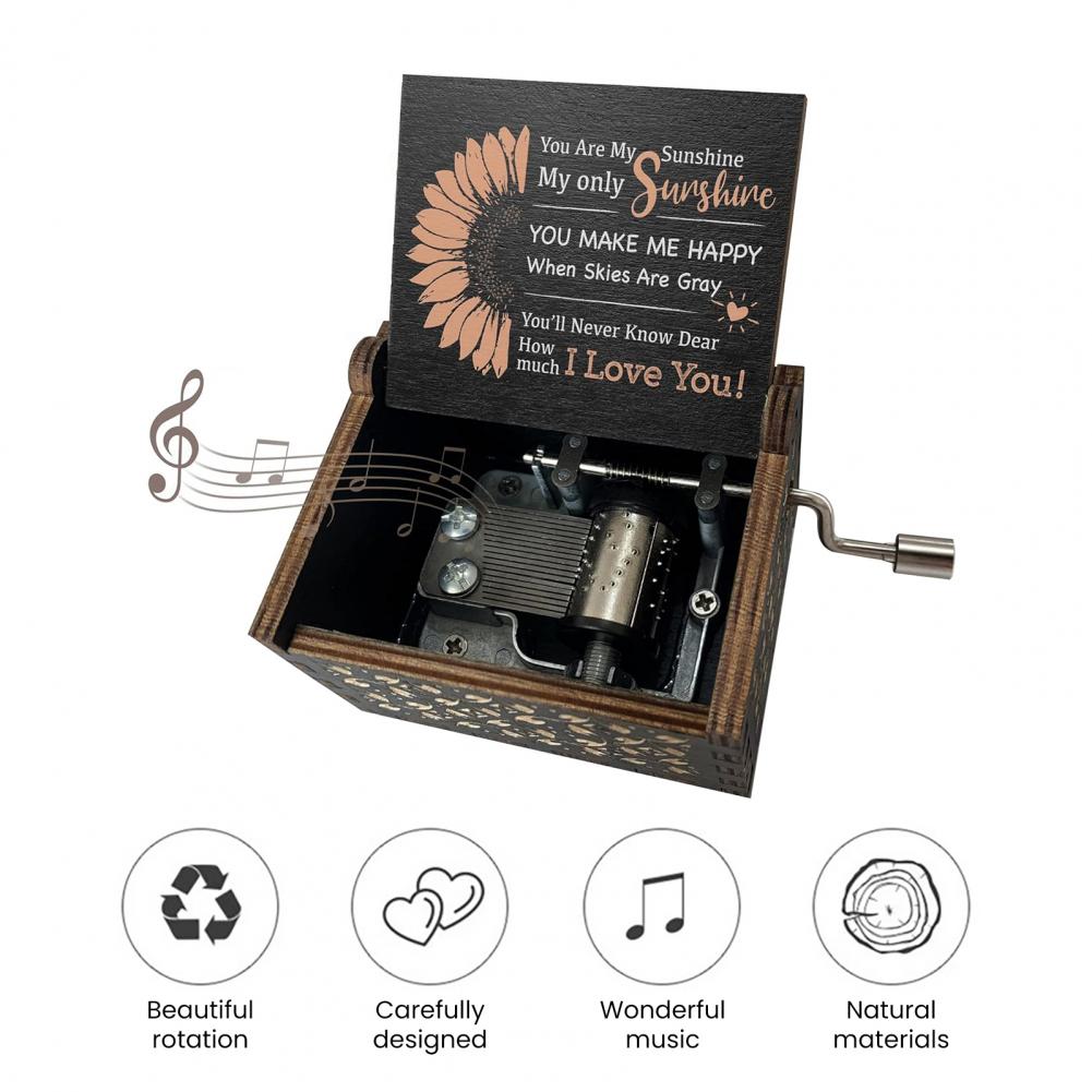 6.4* 5.2cm Mini Music Box Rota - Musical Instrument Cajon 评论和价格