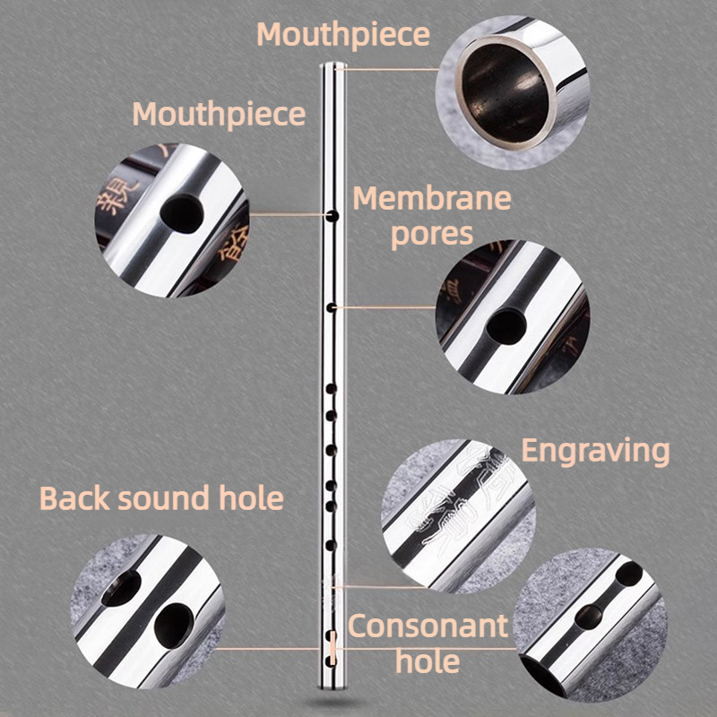 Stainless Steel Flute Professi - Musical Instrument Fife 评论和价格
