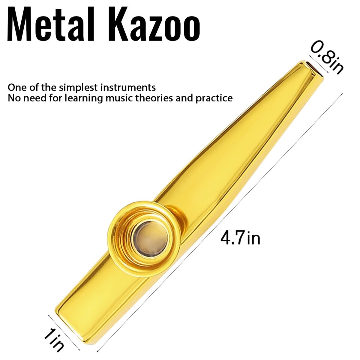Kazoo Silver Aluminum Alloy wi - Musical Instrument Cajon 评论和价格