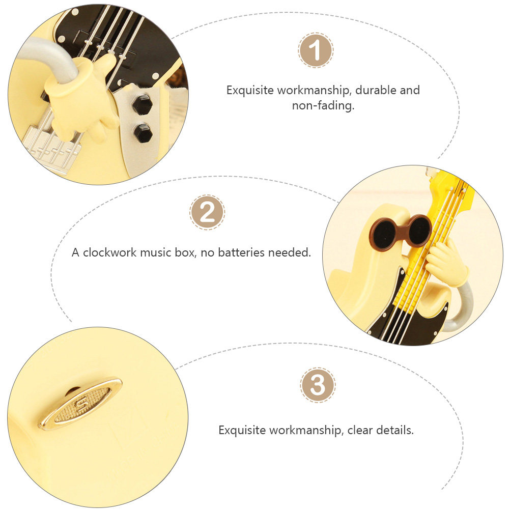 1 pc Bass Guitar Music Box Anc - Musical Instrument Ancient 评论和价格