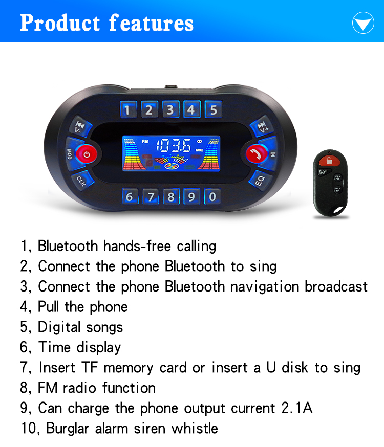 MT730 Motorcycle Bluetooth Spe - Musical Instrument Amplifier 评论和价格