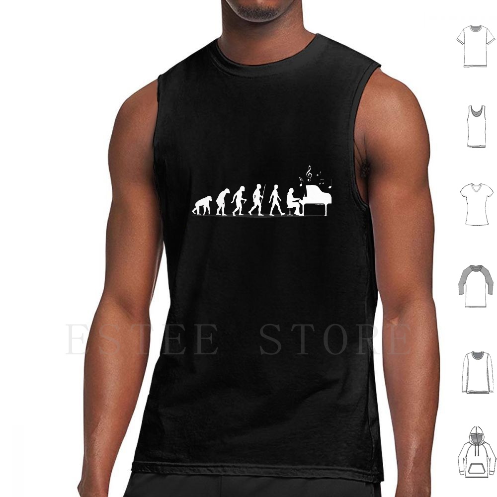 Piano Evolution Tank Tops Vest - The History Of Musical Instrument 评论和价格