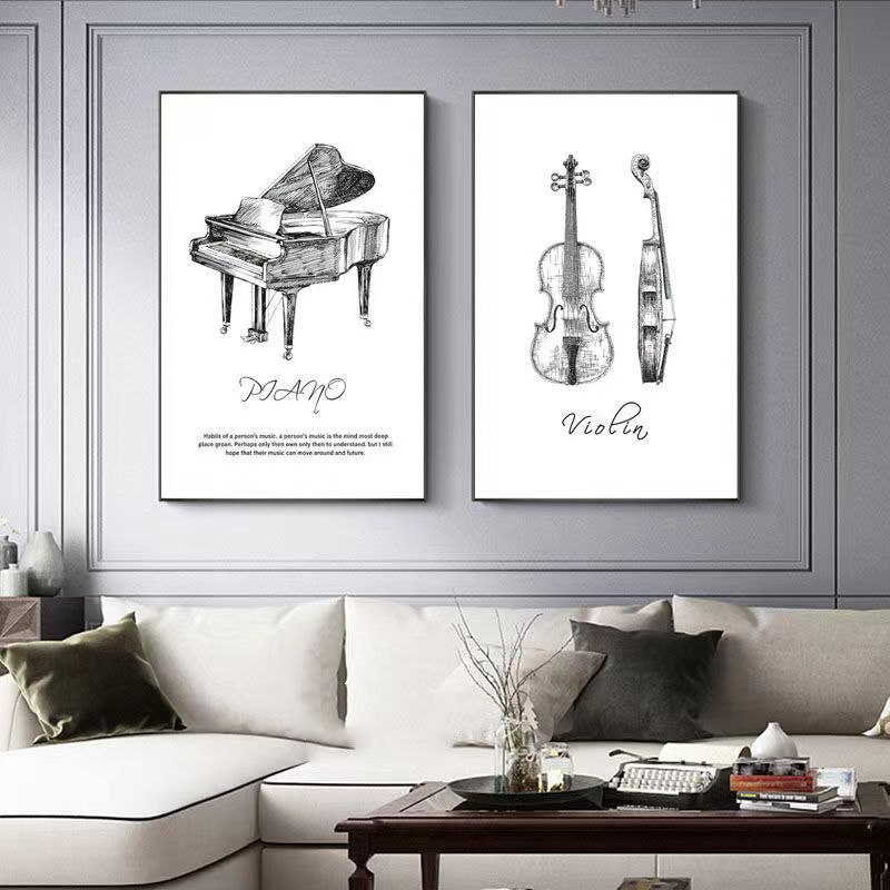 Canvas Painting Modern Minimal - Musical Instrument Photo 评论和价格