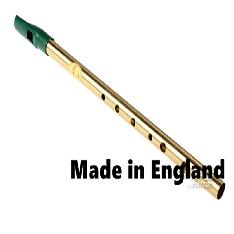 Brass Irish Whistle Flute Fead - Penny Whistle D 评论和价格