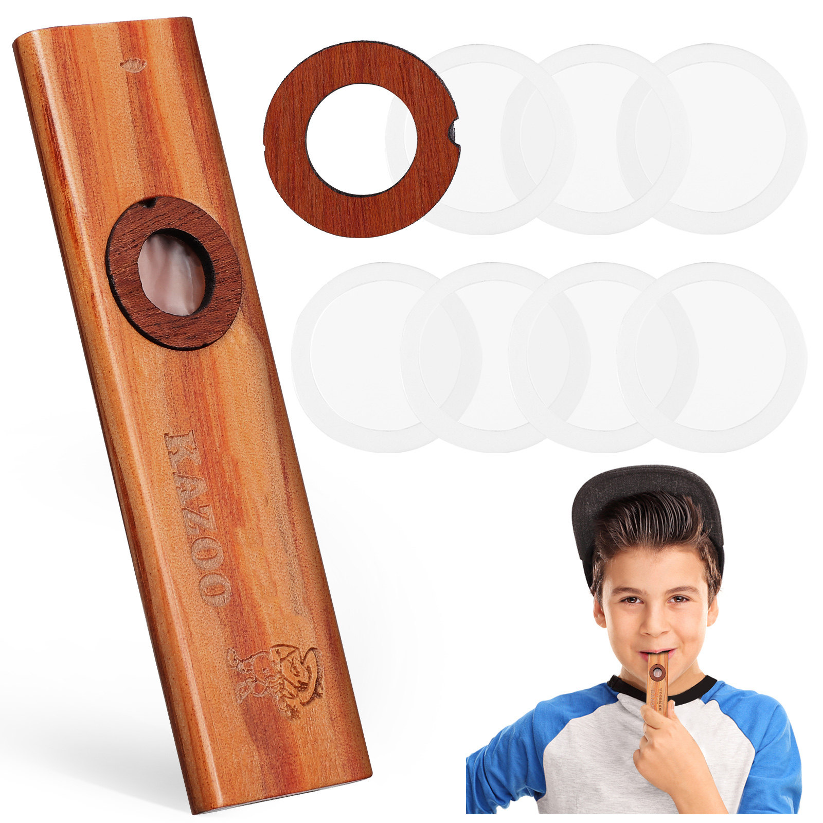 1Set Wood Kazoo Musical Instru - Musical Instrument Kazoo 评论和价格