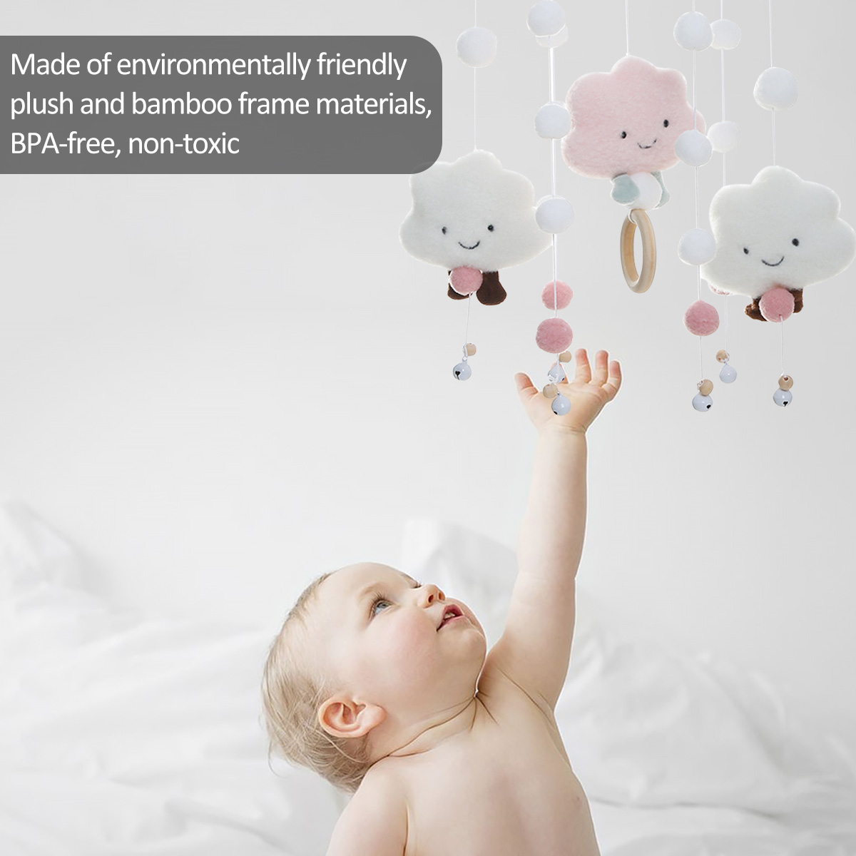 Mobile Wind Chimes with Cloud  - Musical Instrument Rattle 评论和价格