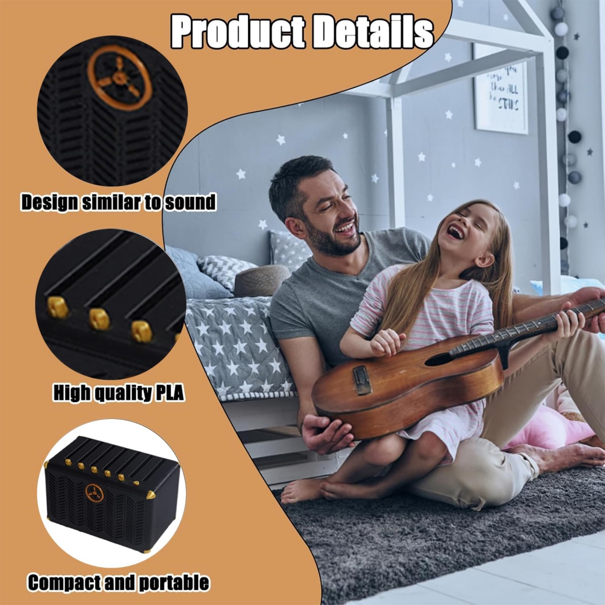 Guitar Pick Holder, 3D Printed - Musical Instrument Cajon 评论和价格