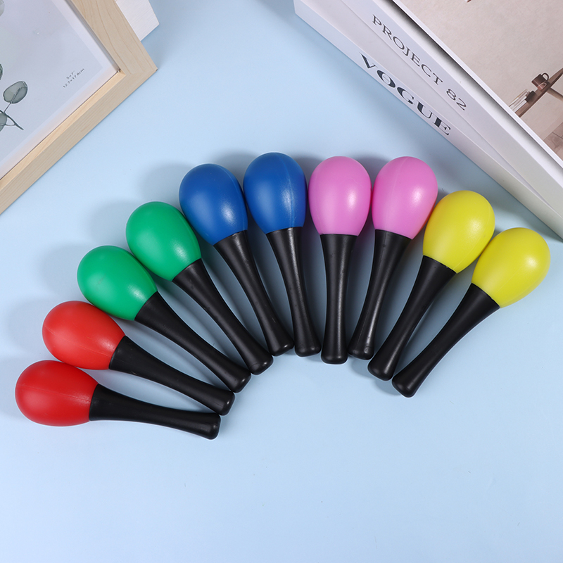 2Pcs Plastic Maracas Sand Hamm - Musical Instrument Rattle 评论和价格