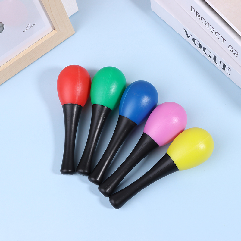 2Pcs Plastic Maracas Sand Hamm - Musical Instrument Rattle 评论和价格