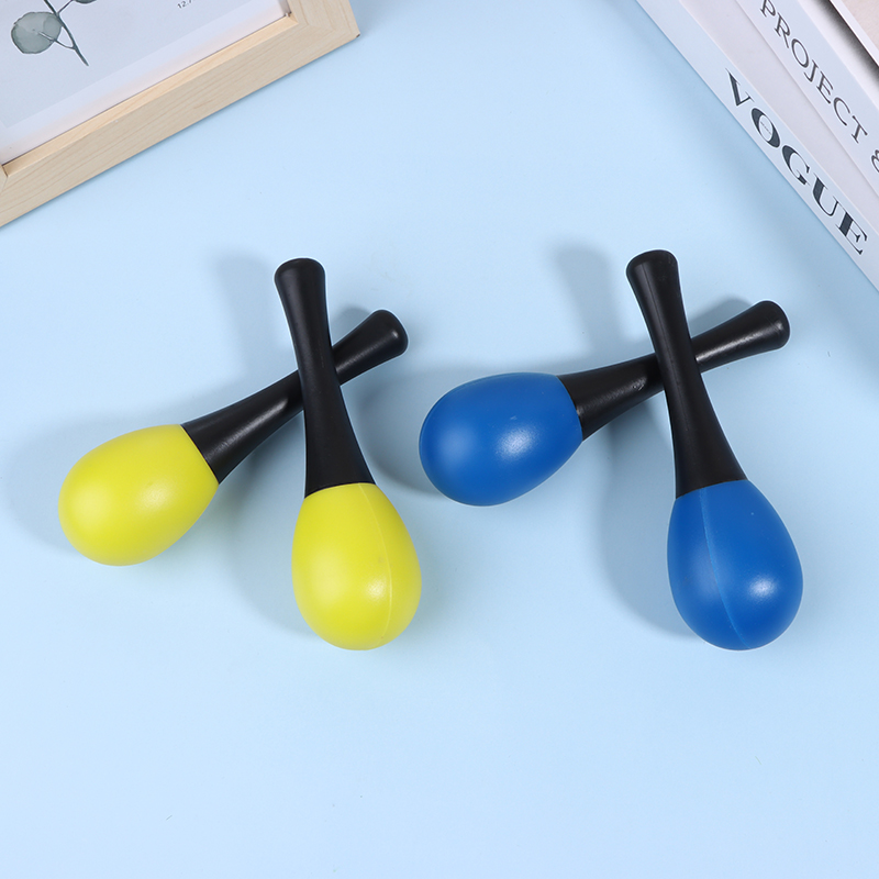 2Pcs Plastic Maracas Sand Hamm - Musical Instrument Rattle 评论和价格