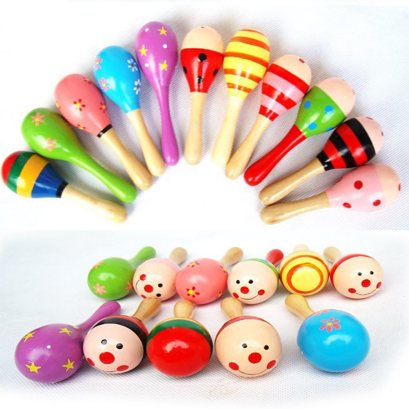 2pcs Colorful Wooden Small Rat - Musical Instrument Rattle 评论和价格